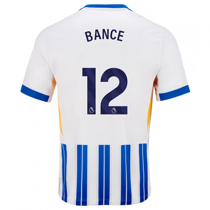 Homem Camisola Libby Bance #12 Branco Azul Principal 2024/25 Camisa Brasil