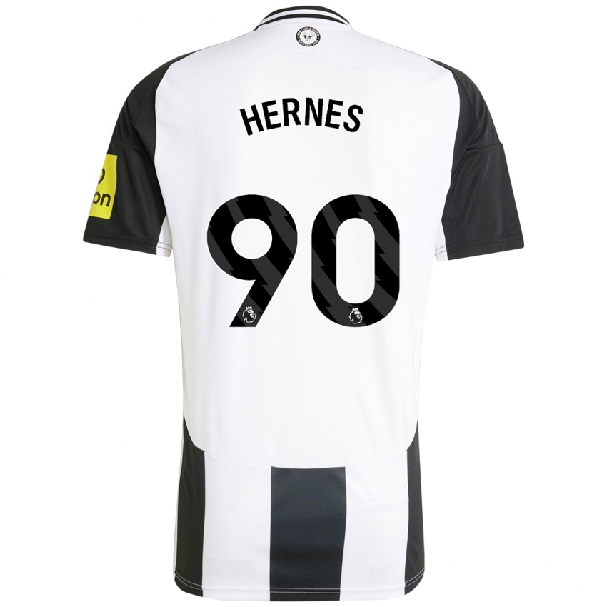 Homem Camisola Travis Hernes #90 Preto Branco Principal 2024/25 Camisa Brasil