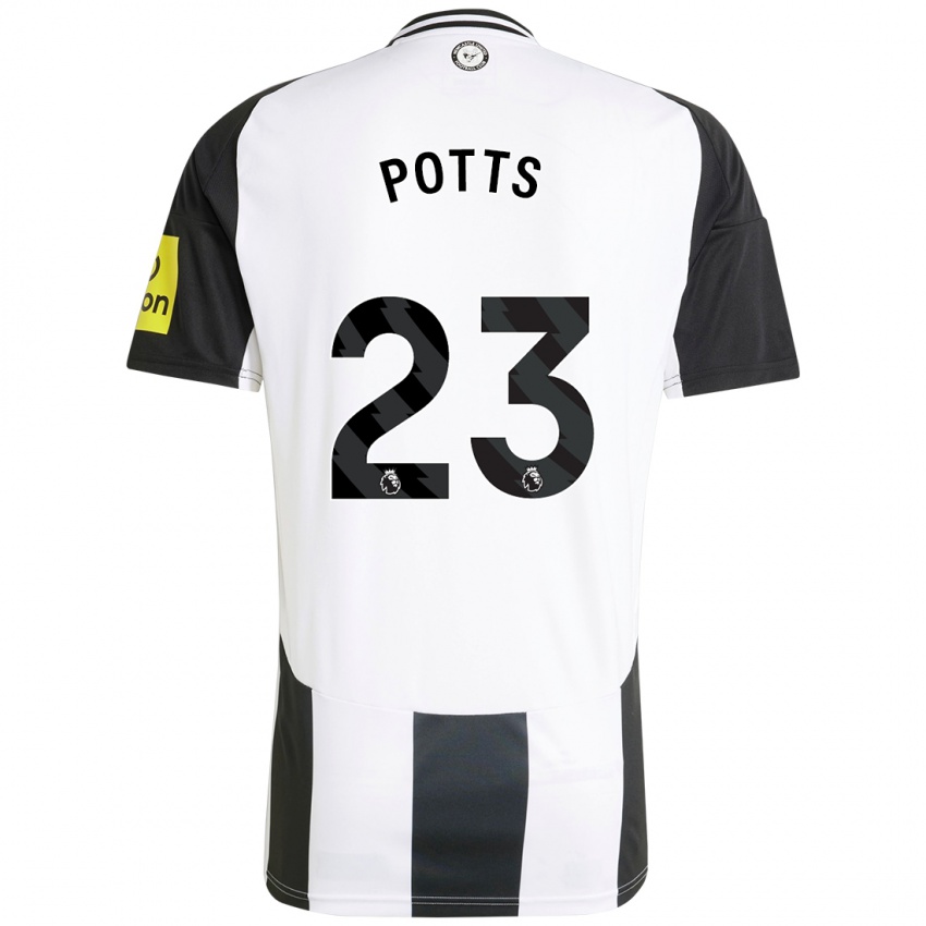 Homem Camisola Charlotte Potts #23 Preto Branco Principal 2024/25 Camisa Brasil