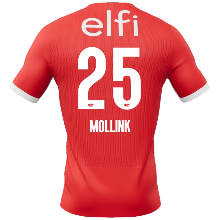 Homem Camisola Yaël Mollink #25 Branco Vermelho Principal 2024/25 Camisa Brasil