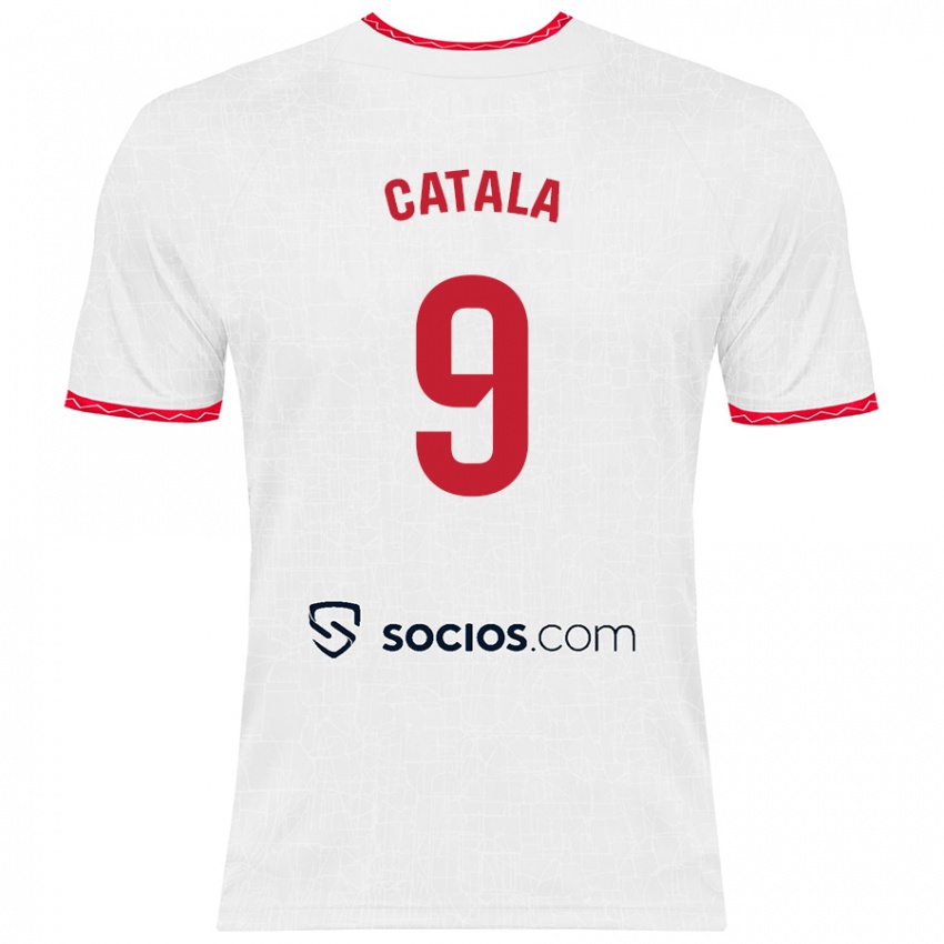 Homem Camisola Rubén Catalá #9 Vermelho Branco Principal 2024/25 Camisa Brasil