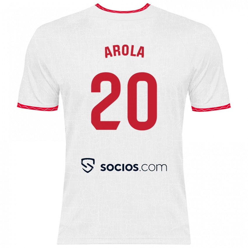 Homem Camisola Arola Aparicio Gili #20 Vermelho Branco Principal 2024/25 Camisa Brasil