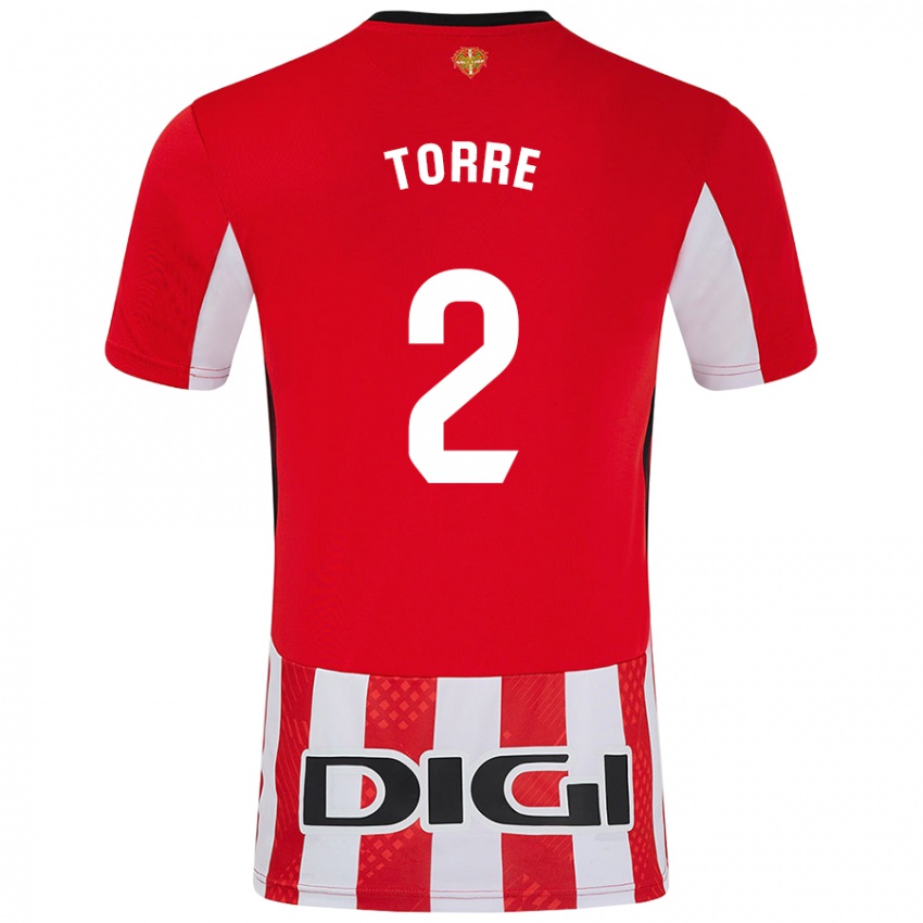 Homem Camisola Maddi Torre #2 Branco Vermelho Principal 2024/25 Camisa Brasil