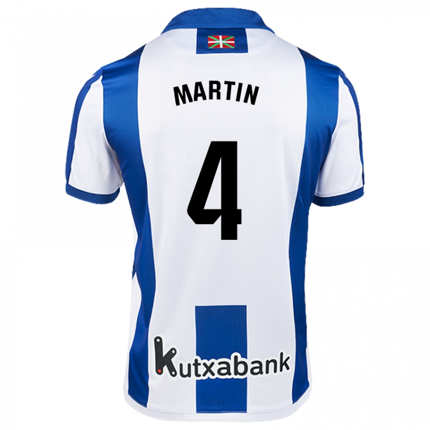 Homem Camisola Jon Martín #4 Azul Branco Principal 2024/25 Camisa Brasil