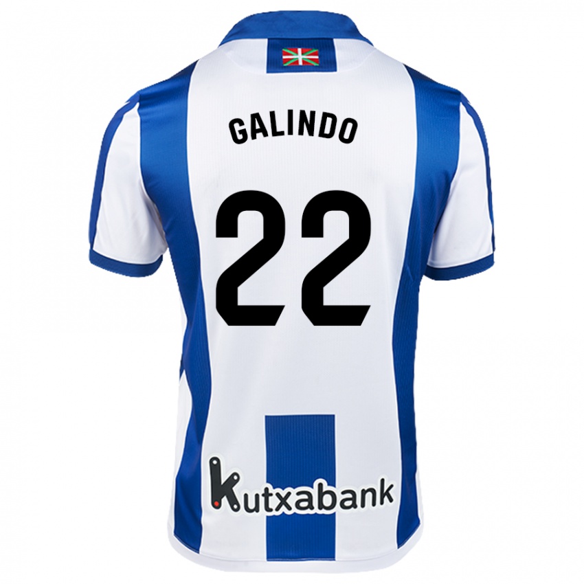 Homem Camisola Iker Galindo #22 Azul Branco Principal 2024/25 Camisa Brasil