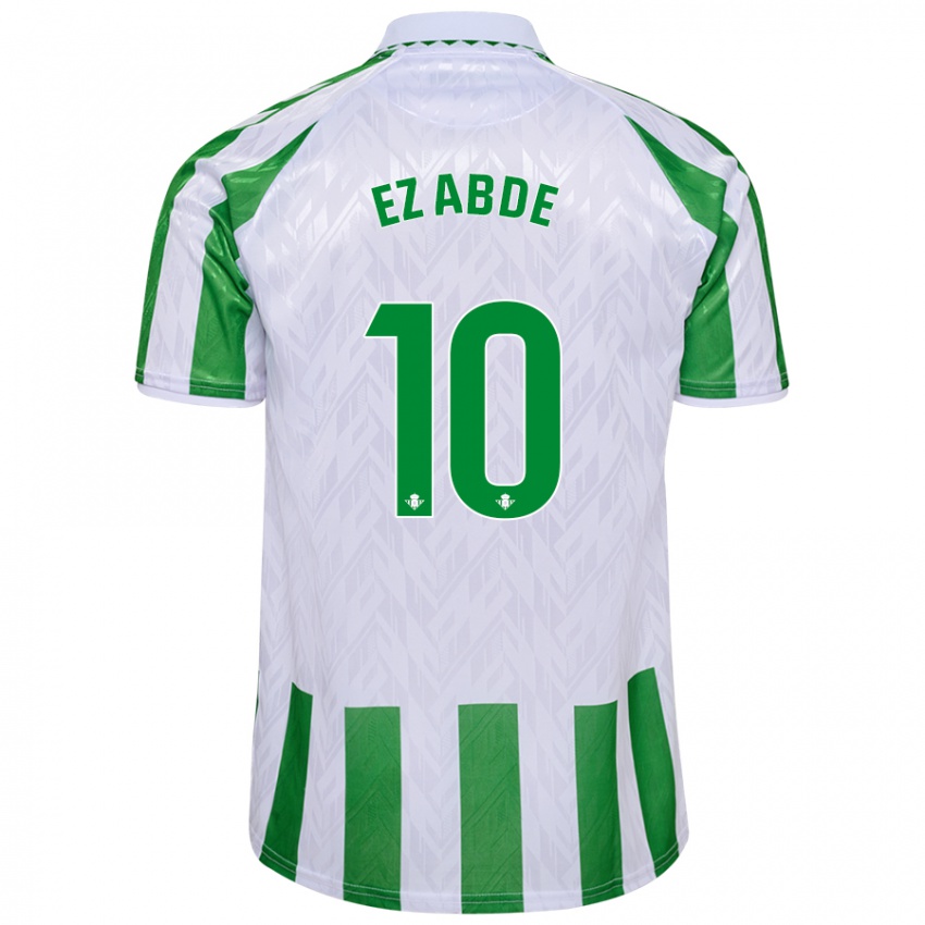 Homem Camisola Abde Ezzalzouli #10 Riscas Brancas Verdes Principal 2024/25 Camisa Brasil