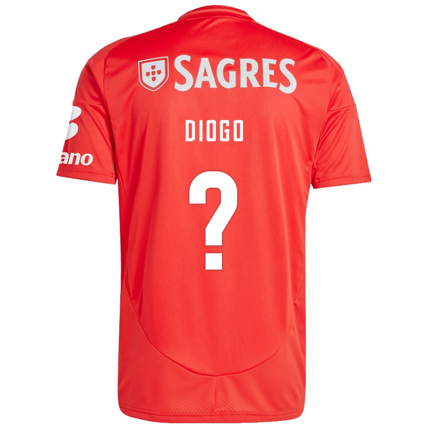 Homem Camisola Diogo Ferreira #0 Vermelho Branco Principal 2024/25 Camisa Brasil