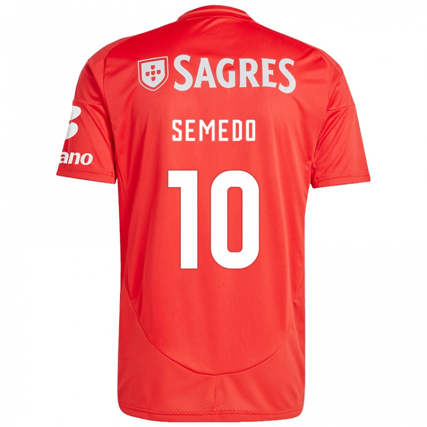 Homem Camisola Andreson Semedo #10 Vermelho Branco Principal 2024/25 Camisa Brasil