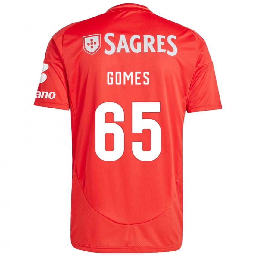 Homem Camisola André Gomes #65 Vermelho Branco Principal 2024/25 Camisa Brasil