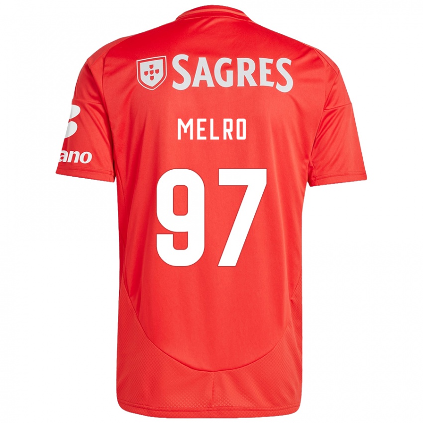 Homem Camisola José Melro #97 Vermelho Branco Principal 2024/25 Camisa Brasil