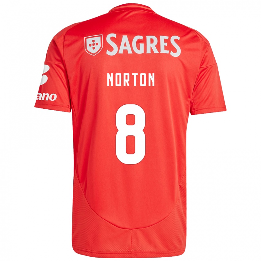 Homem Camisola Andreia Norton #8 Vermelho Branco Principal 2024/25 Camisa Brasil