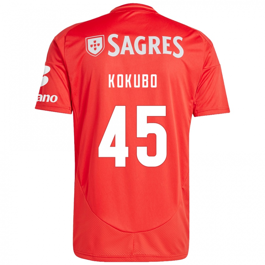 Homem Camisola Leo Kokubo #45 Vermelho Branco Principal 2024/25 Camisa Brasil