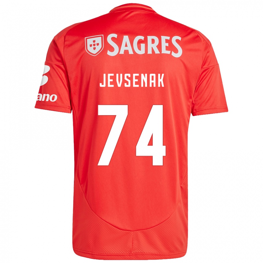 Homem Camisola Zan Jevsenak #74 Vermelho Branco Principal 2024/25 Camisa Brasil