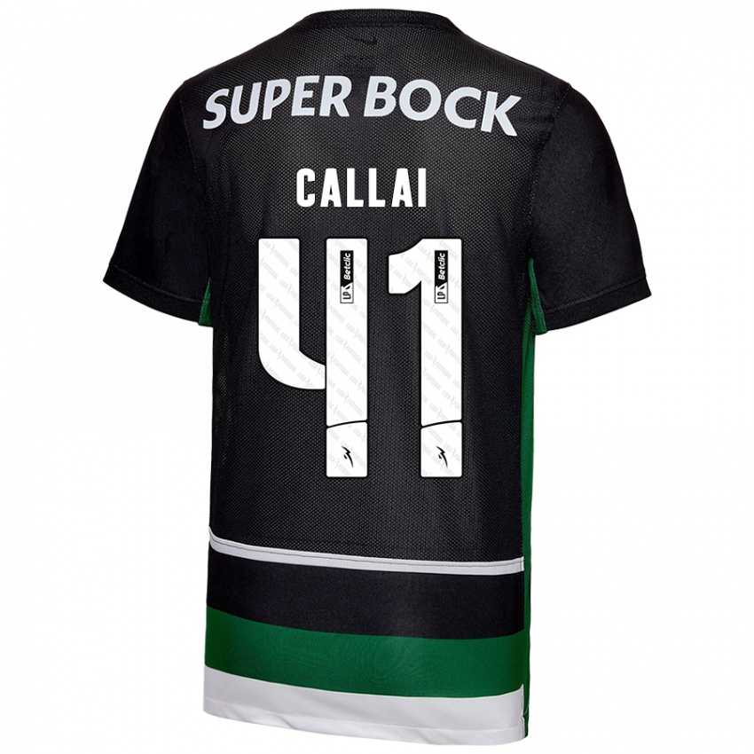 Homem Camisola Diego Callai #41 Preto Branco Verde Principal 2024/25 Camisa Brasil