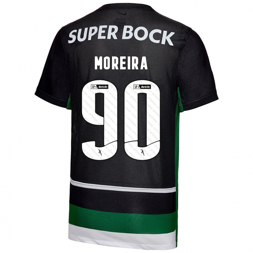 Homem Camisola Afonso Moreira #90 Preto Branco Verde Principal 2024/25 Camisa Brasil