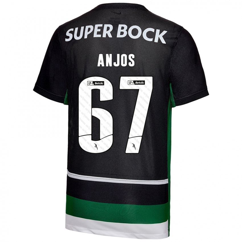 Homem Camisola Lucas Anjos #67 Preto Branco Verde Principal 2024/25 Camisa Brasil