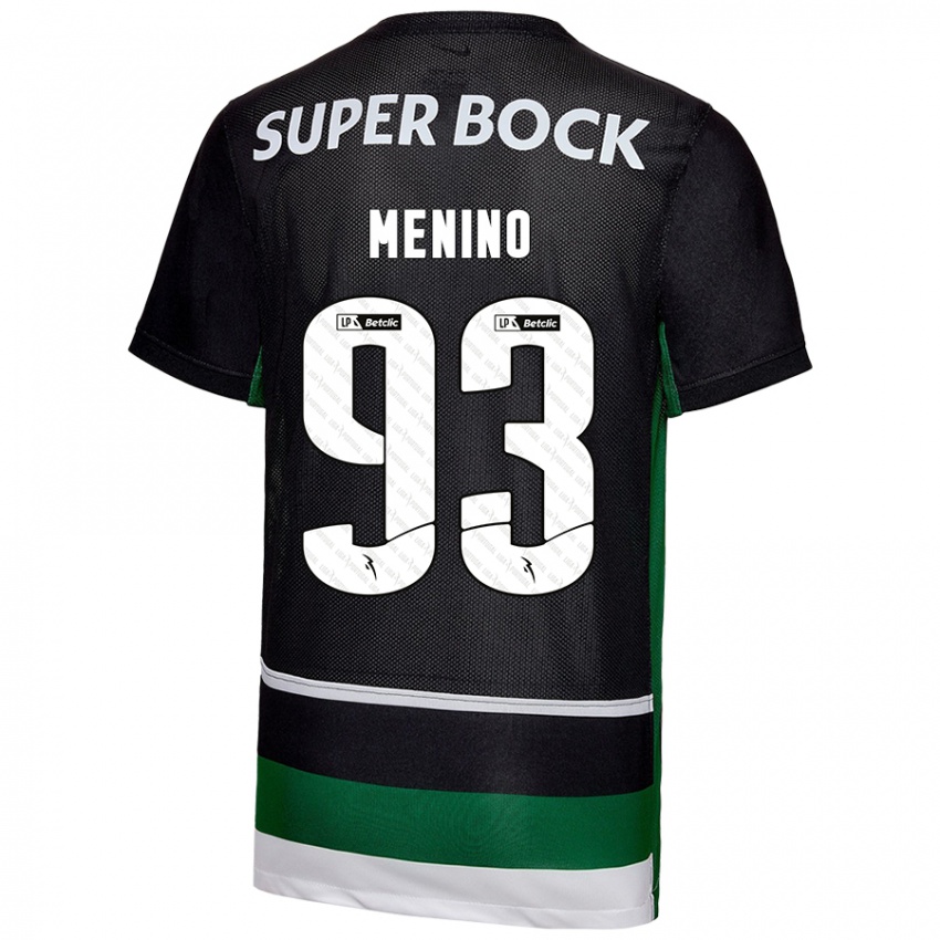 Homem Camisola Miguel Menino #93 Preto Branco Verde Principal 2024/25 Camisa Brasil