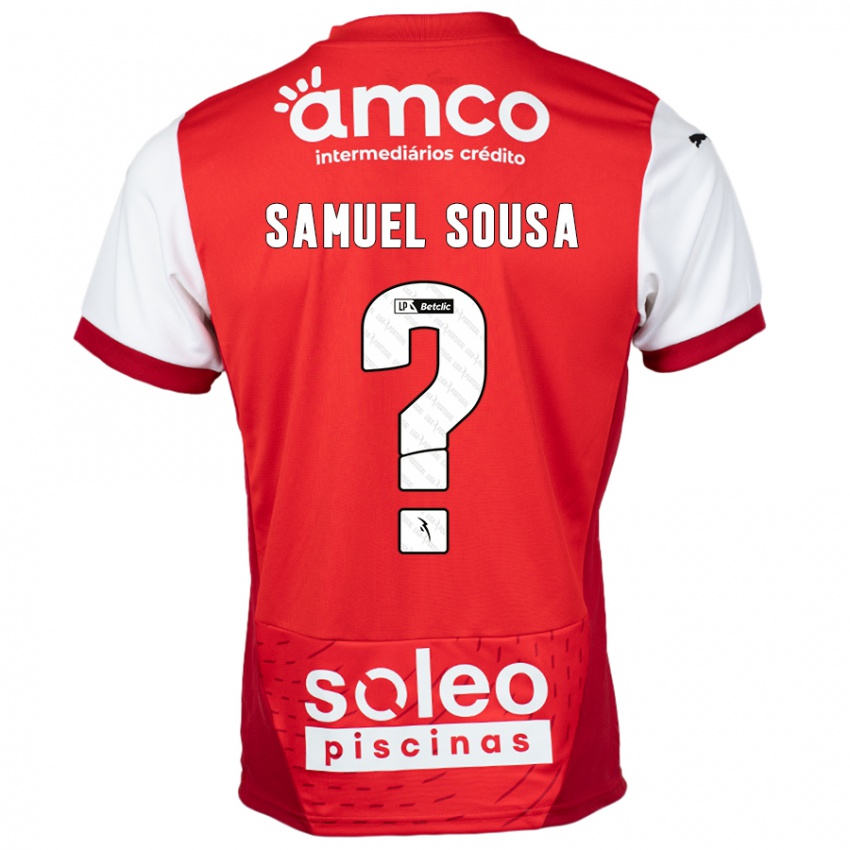 Homem Camisola Samuel Sousa #0 Vermelho Branco Principal 2024/25 Camisa Brasil