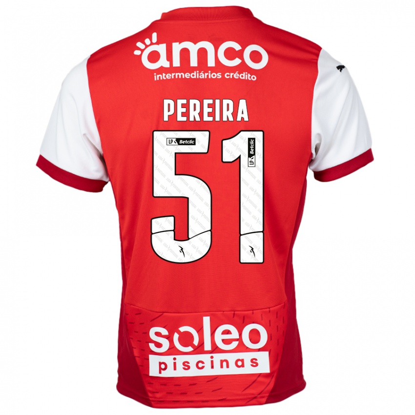 Homem Camisola Evy Pereira #51 Vermelho Branco Principal 2024/25 Camisa Brasil