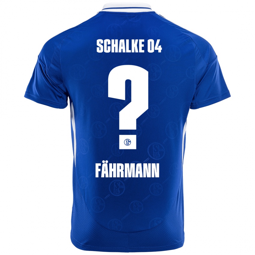 Homem Camisola Ralf Fährmann #0 Azul Real Principal 2024/25 Camisa Brasil