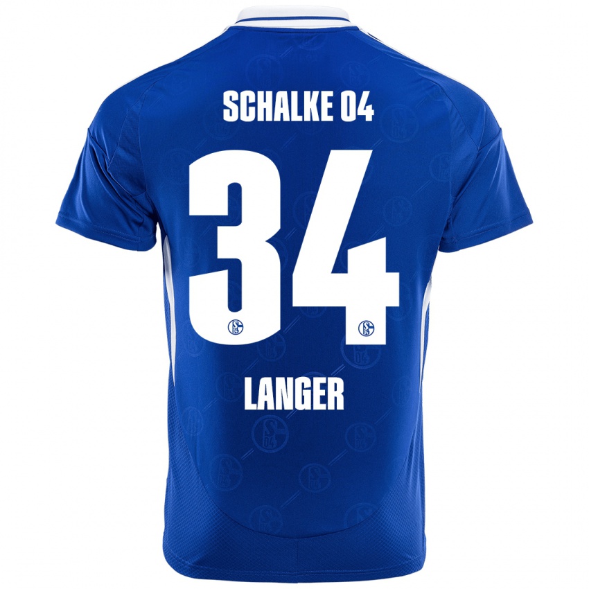 Homem Camisola Michael Langer #34 Azul Real Principal 2024/25 Camisa Brasil