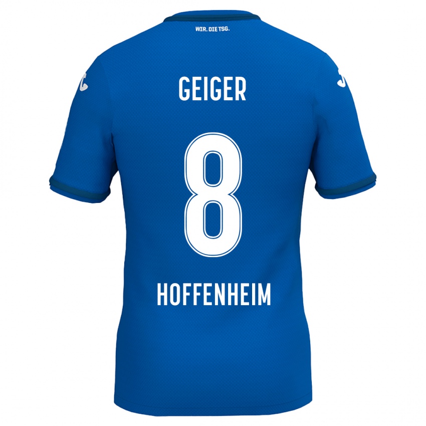 Homem Camisola Dennis Geiger #8 Azul Real Principal 2024/25 Camisa Brasil