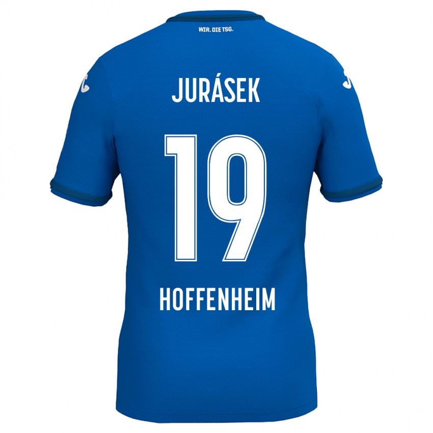 Homem Camisola David Jurásek #19 Azul Real Principal 2024/25 Camisa Brasil