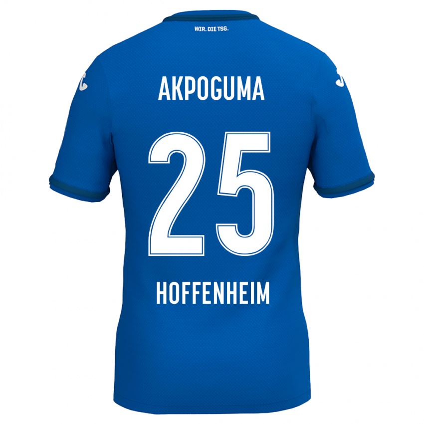 Homem Camisola Kevin Akpoguma #25 Azul Real Principal 2024/25 Camisa Brasil