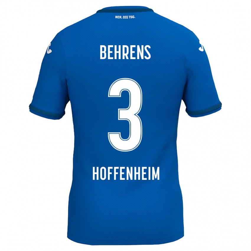 Homem Camisola Hennes Behrens #3 Azul Real Principal 2024/25 Camisa Brasil