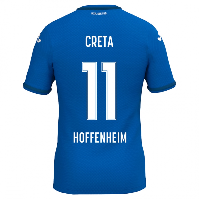 Homem Camisola David Creța #11 Azul Real Principal 2024/25 Camisa Brasil