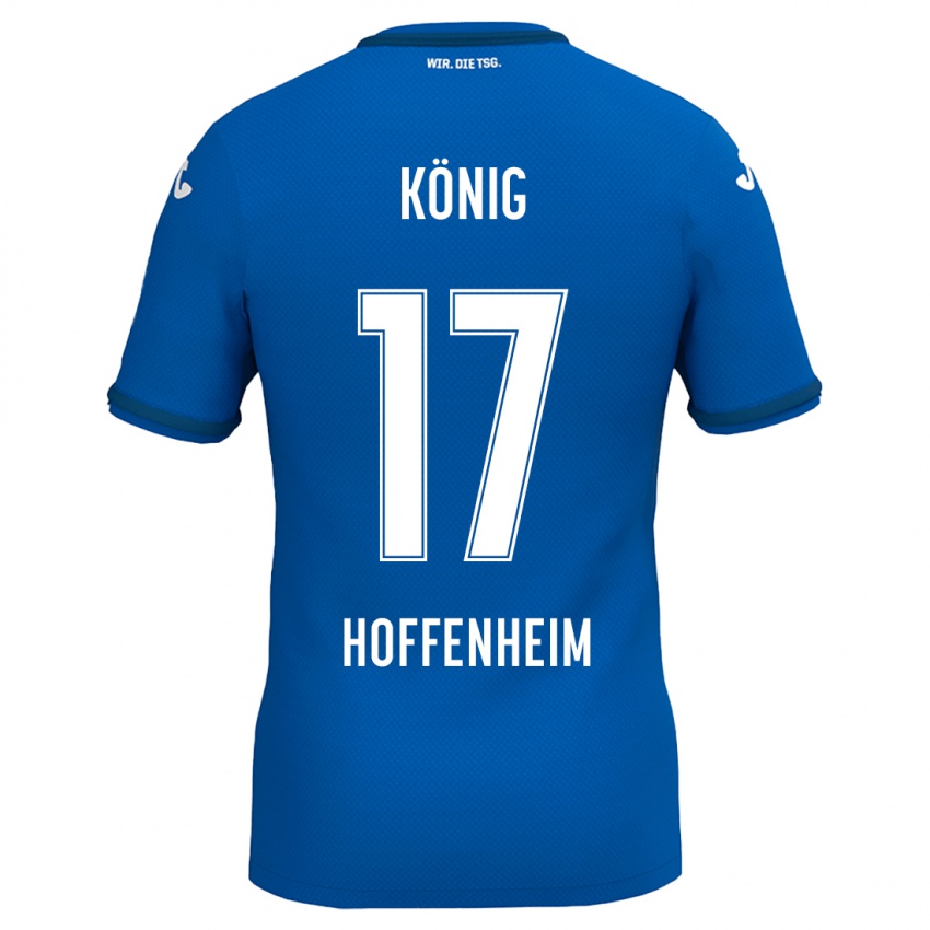 Homem Camisola Noah König #17 Azul Real Principal 2024/25 Camisa Brasil