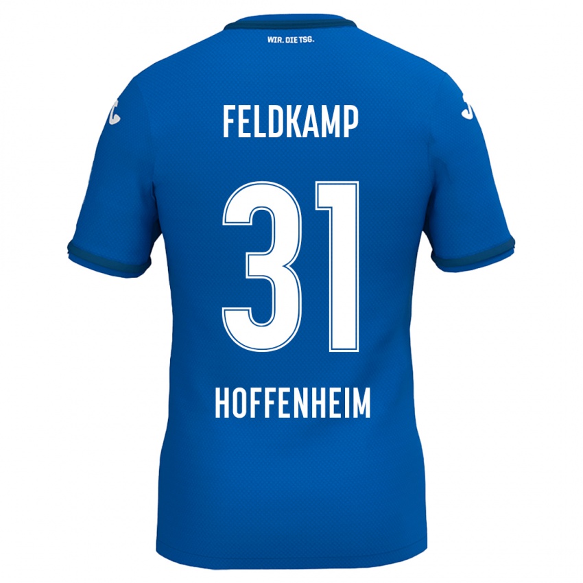 Homem Camisola Jana Feldkamp #31 Azul Real Principal 2024/25 Camisa Brasil