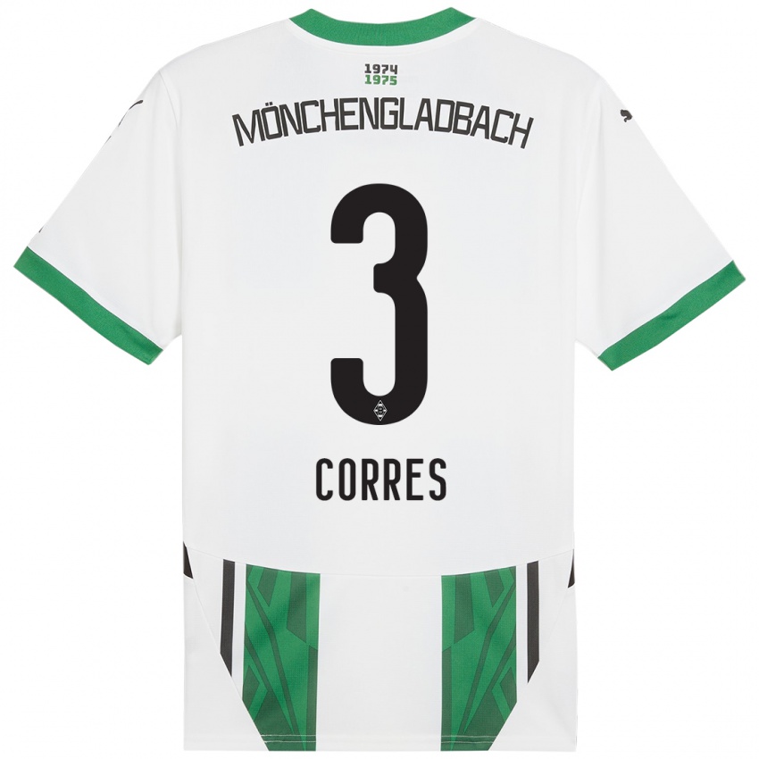 Homem Camisola Carolin Corres #3 Verde Branco Principal 2024/25 Camisa Brasil