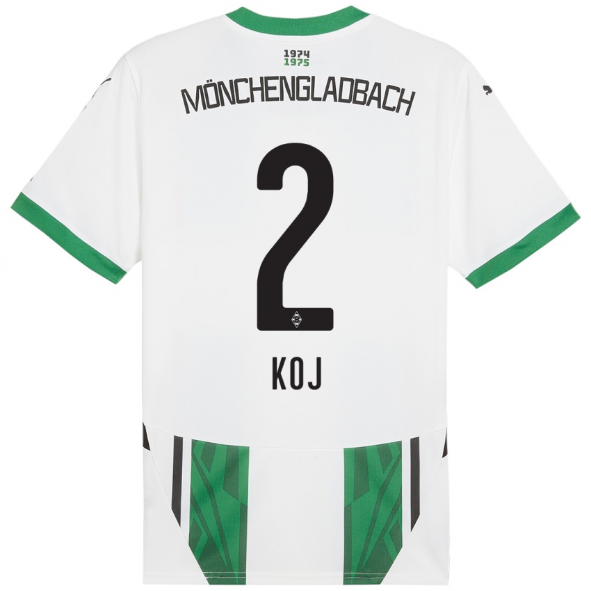 Homem Camisola Julia Koj #2 Verde Branco Principal 2024/25 Camisa Brasil