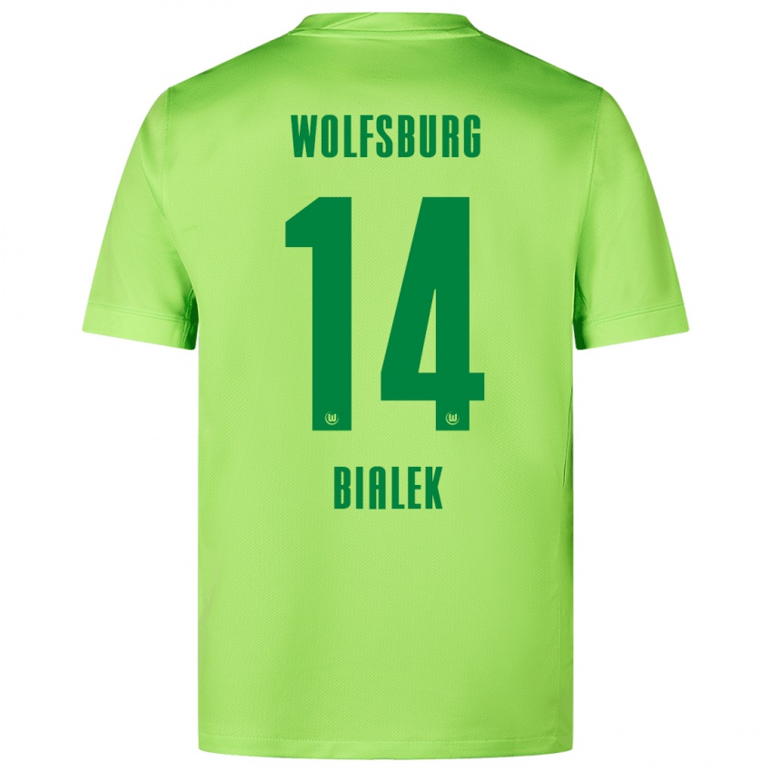 Homem Camisola Bartosz Bialek #14 Verde Fluorescente Principal 2024/25 Camisa Brasil