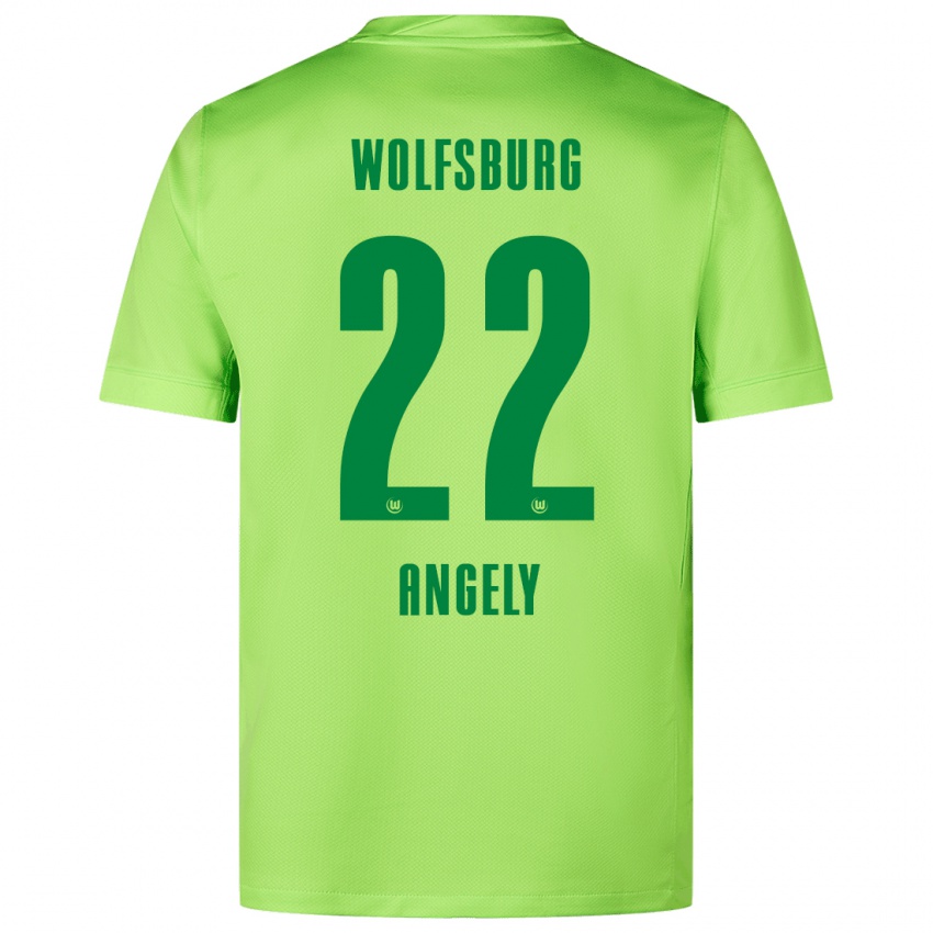 Homem Camisola Mathys Angély #22 Verde Fluorescente Principal 2024/25 Camisa Brasil