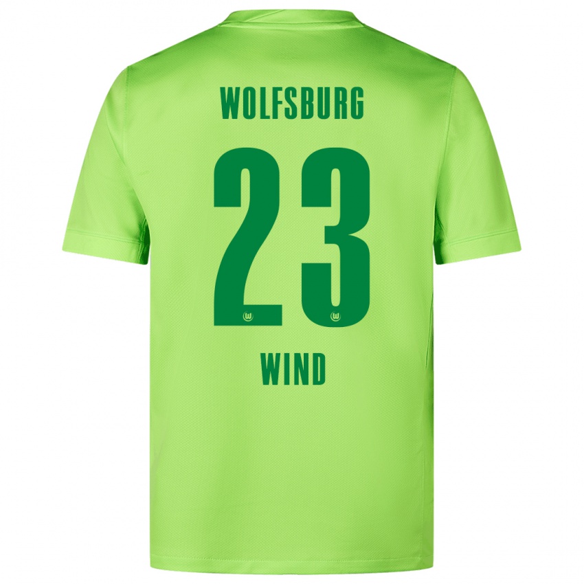 Homem Camisola Jonas Wind #23 Verde Fluorescente Principal 2024/25 Camisa Brasil