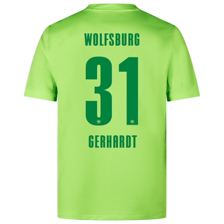 Homem Camisola Yannick Gerhardt #31 Verde Fluorescente Principal 2024/25 Camisa Brasil