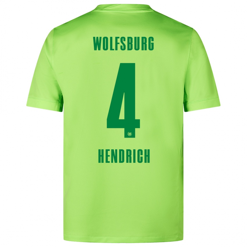 Homem Camisola Kathrin Hendrich #4 Verde Fluorescente Principal 2024/25 Camisa Brasil