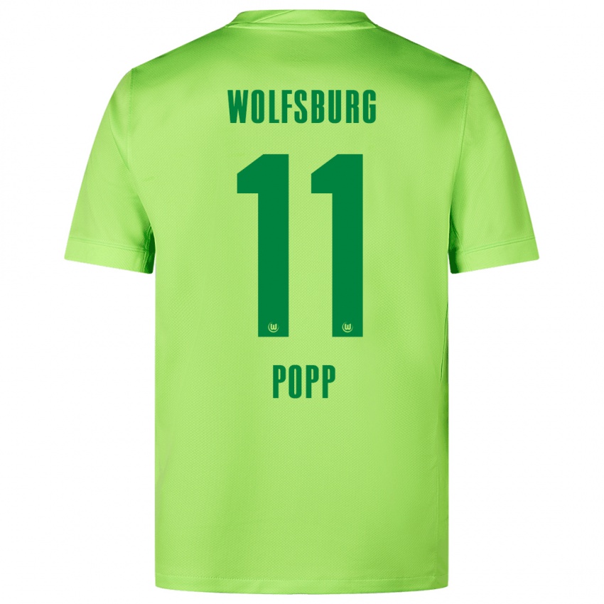 Homem Camisola Alexandra Popp #11 Verde Fluorescente Principal 2024/25 Camisa Brasil