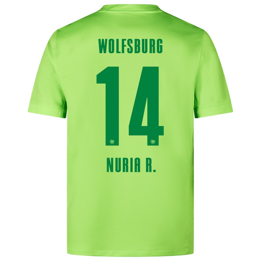 Homem Camisola Nuria Rabano #14 Verde Fluorescente Principal 2024/25 Camisa Brasil