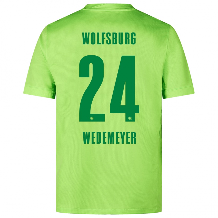 Homem Camisola Joelle Wedemeyer #24 Verde Fluorescente Principal 2024/25 Camisa Brasil