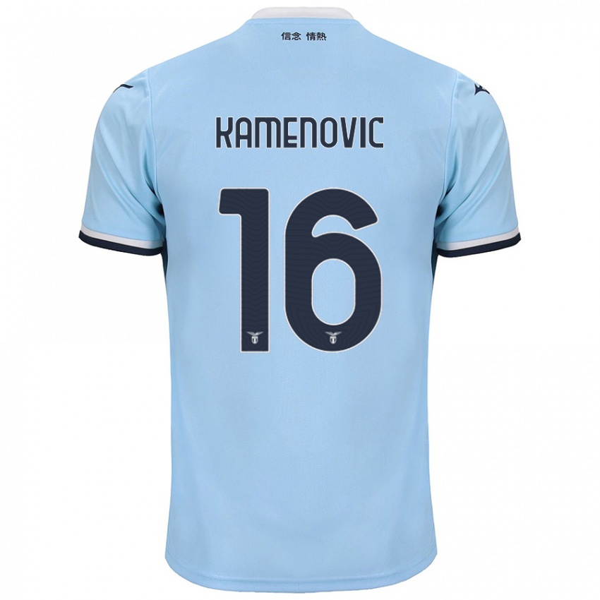 Homem Camisola Dimitrije Kamenovic #16 Azul Principal 2024/25 Camisa Brasil