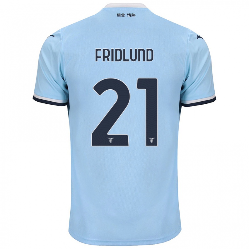 Homem Camisola Johanne Fridlund #21 Azul Principal 2024/25 Camisa Brasil