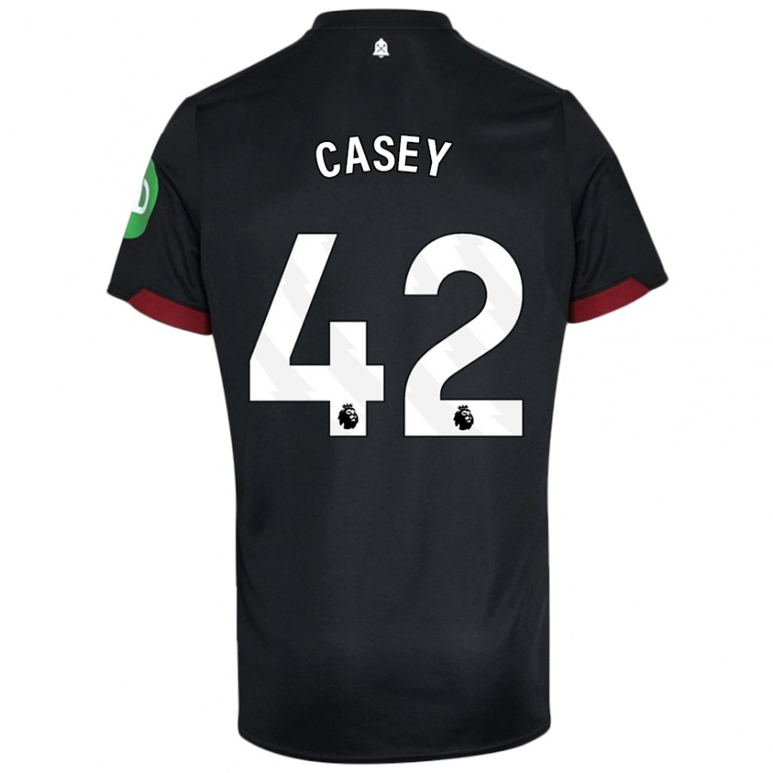 Homem Camisola Kaelan Casey #42 Preto Branco Alternativa 2024/25 Camisa Brasil