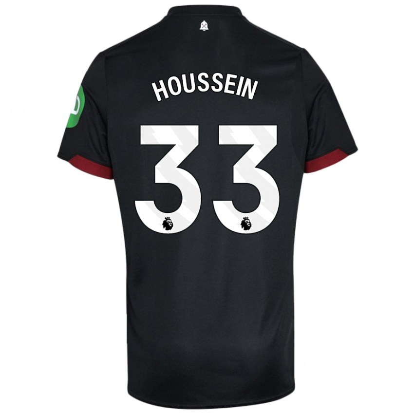 Homem Camisola Halle Houssein #33 Preto Branco Alternativa 2024/25 Camisa Brasil