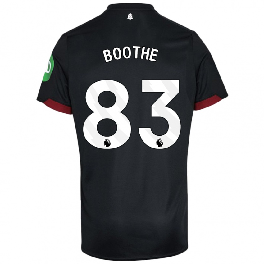 Homem Camisola Sebastian Boothe #83 Preto Branco Alternativa 2024/25 Camisa Brasil