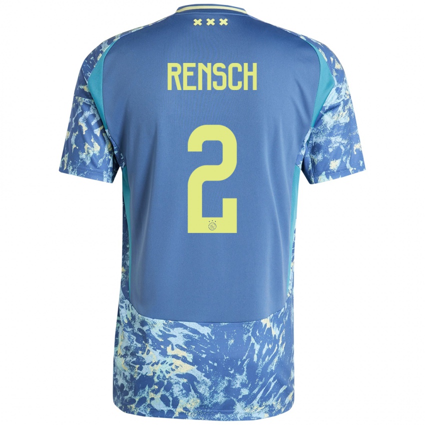 Homem Camisola Devyne Rensch #2 Amarelo Azul Cinzento Alternativa 2024/25 Camisa Brasil