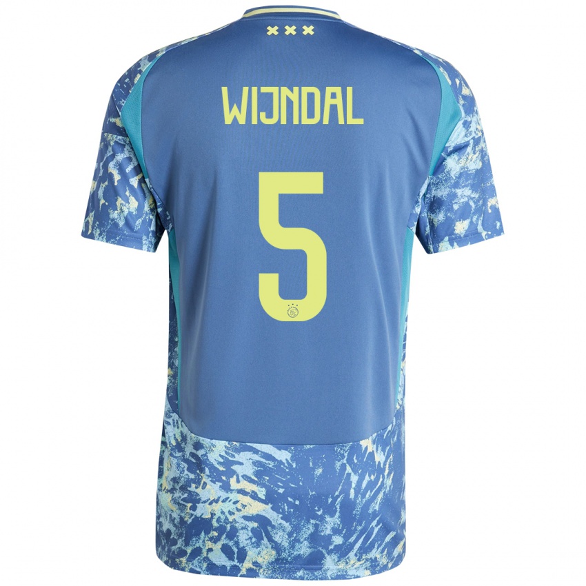 Homem Camisola Owen Wijndal #5 Amarelo Azul Cinzento Alternativa 2024/25 Camisa Brasil