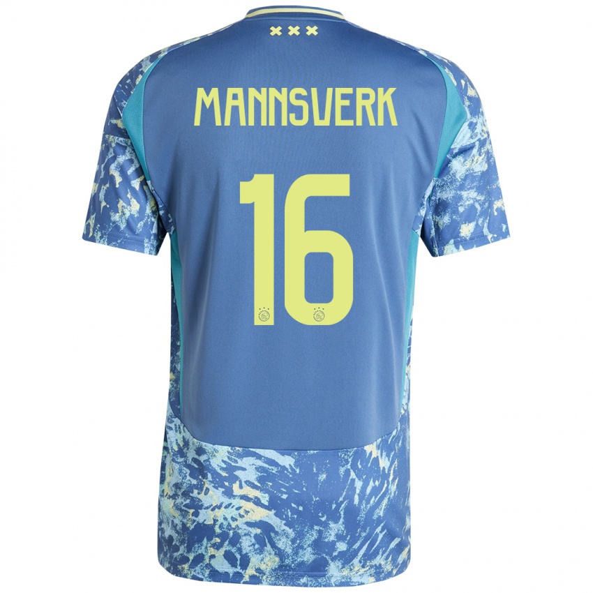 Homem Camisola Sivert Mannsverk #16 Amarelo Azul Cinzento Alternativa 2024/25 Camisa Brasil